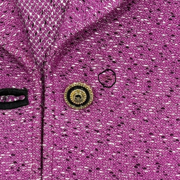 St. John Collection by Marie Gray Santana Jacket 8 Purple Tweed Blazer Vintage - Picture 11 of 15